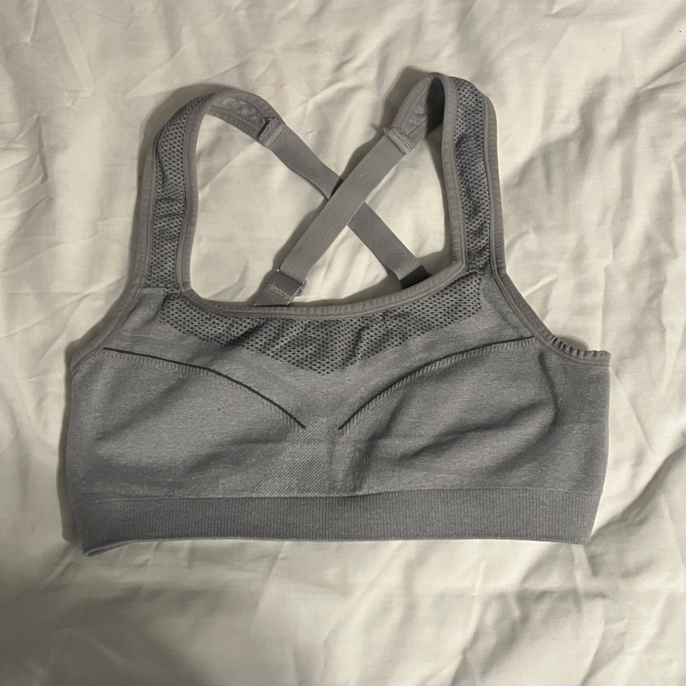 Gray Sports Bra